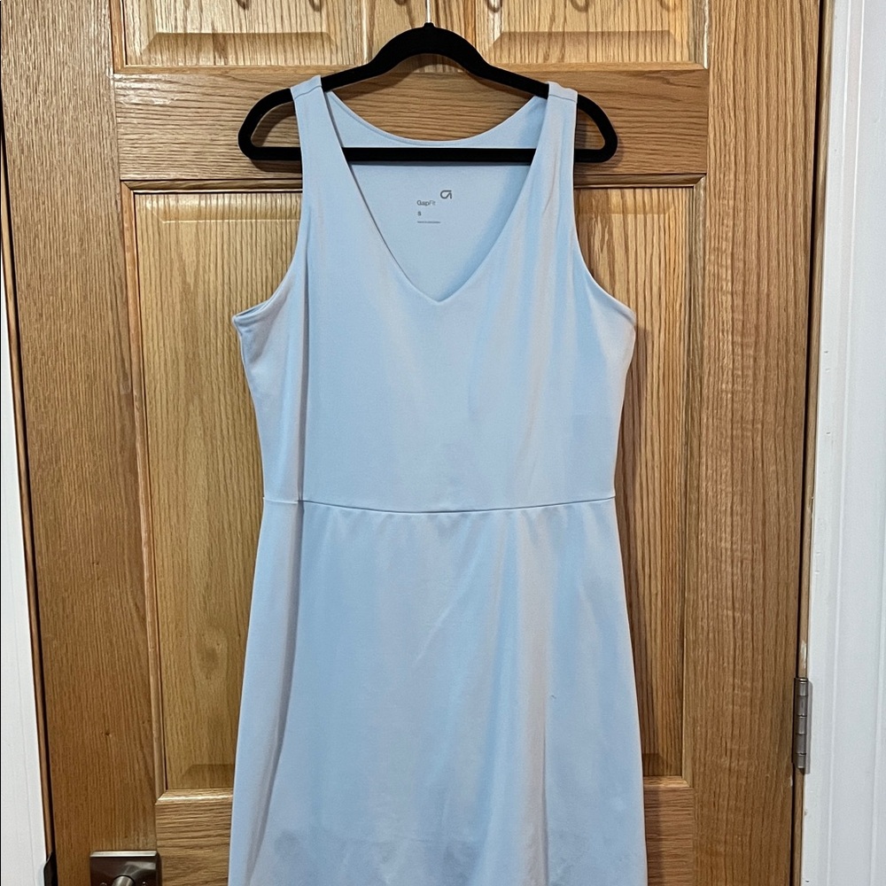 GAP Sky Blue V-Neck Midi Dress